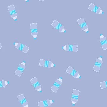 Seamless pattern clean mineral water cartoon vector Stock Illustration