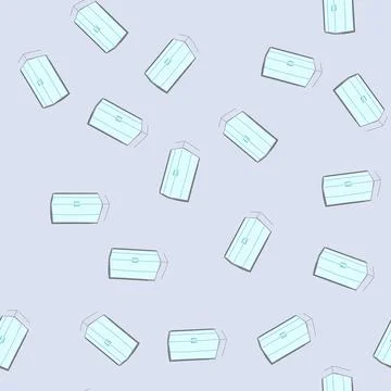 Seamless pattern clean shower cabin cartoon vector Stock Illustration