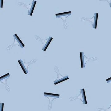 Seamless pattern clean squeegee glass color icon vector Stock Illustration