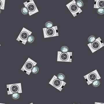 Seamless pattern clean washing machine cartoon vector Illustrazione stock