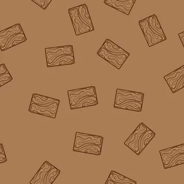 Seamless pattern cleaning coconut fiber dish scrubber cartoon vector 스톡 일러스트