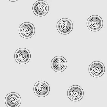 Seamless pattern cleaning sink drain cartoon vector Stockillustratie