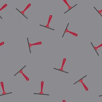 Seamless pattern cleaning squeegee glass color icon vector Stock Illustration