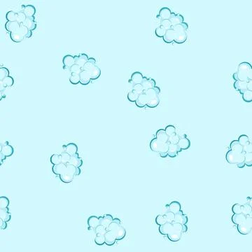 Seamless pattern cleanse shampoo foam cartoon vector Stock Illustration