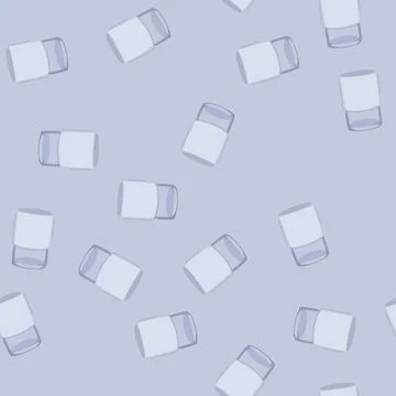 Seamless pattern clear glass cup cartoon vector Stockillustratie