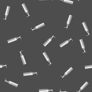 Seamless pattern Clear pump dispenser bottle for cosmetic product Illustrazione stock