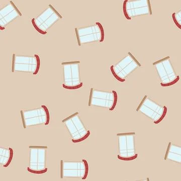 Seamless pattern clear window frame cartoon vector 스톡 일러스트