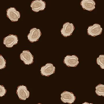 Seamless pattern climate tree rings cartoon vector Stock Illustration