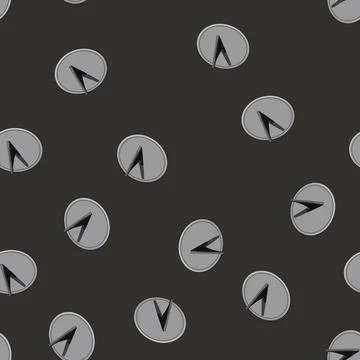 Seamless pattern clock sundial cartoon vector Stock Illustration