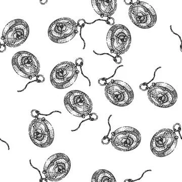 Seamless pattern clockwork steampunk device sketch hand drawn 스톡 일러스트