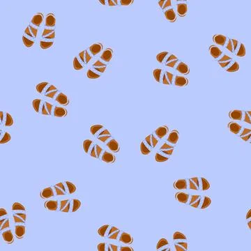 Seamless pattern clogs beach footwear cartoon vector 库存插图