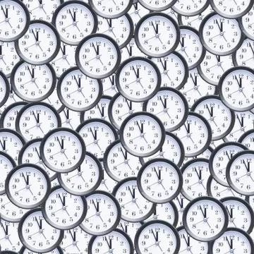 Seamless pattern. Close-up pattern of clock dials. Stock Photos