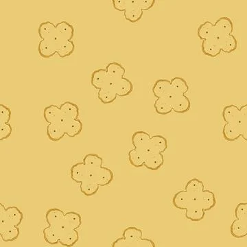 Seamless pattern closeup cracker biscuit cartoon vector Stock-Illustration