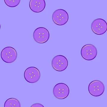 Seamless pattern cloth sewing button cartoon vector Stock Illustration
