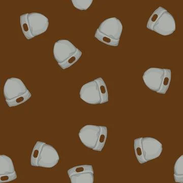 Seamless pattern clothes beanie color icon vector 库存插图