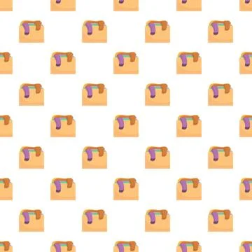 Seamless pattern with clothes donation box concept Stock Illustration