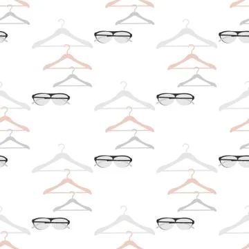 Seamless pattern clothes hangers Black Friday Sale Stock Illustration
