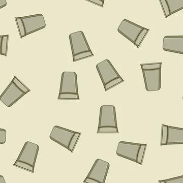 Seamless pattern clothes laundry basket plastic cartoon vector Stock Illustration