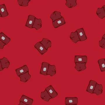 Seamless pattern clothes winter hat man cartoon vector Illustrazione stock