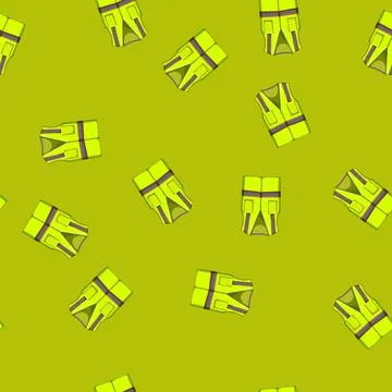 Seamless pattern clothing safe vest cartoon vector Stock Illustration