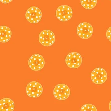 Seamless pattern clothing sewing button cartoon vector イラスト素材