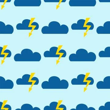 Seamless pattern cloud art nature sky background design for fabric and decor Illustrazione stock