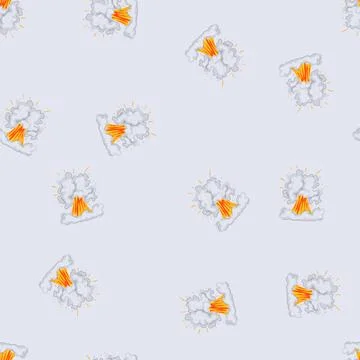 Seamless pattern cloud explosion effect cartoon vector Stock Illustration