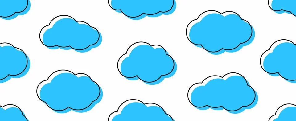Seamless pattern with cloud 스톡 일러스트