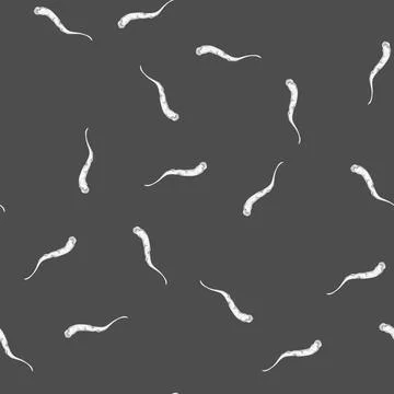 Seamless pattern cloud plane smoke trail cartoon vector イラスト素材