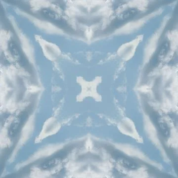 Seamless pattern of clouds and sky. Texture of blue sky and white clouds. M.. Illustrazione stock