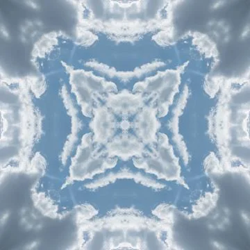 Seamless pattern of clouds and sky. Texture of blue sky and white clouds. M.. Stockillustratie