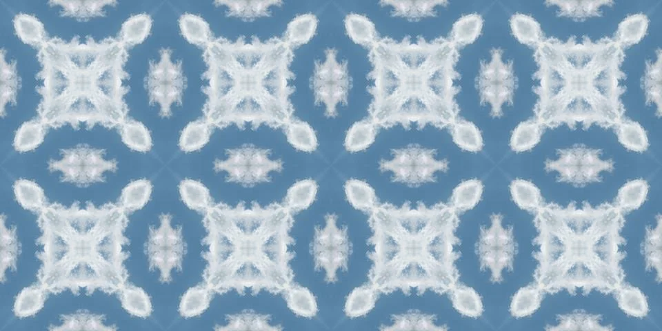 Seamless pattern of clouds and sky. Texture of blue sky and white clouds. M.. 库存插图