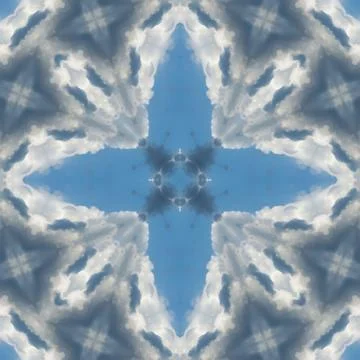 Seamless pattern of clouds and sky. Texture of blue sky and white clouds. M.. Stock Illustration