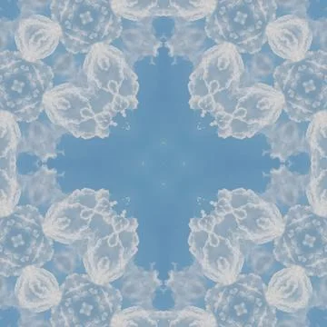 Seamless pattern of clouds and sky. Texture of blue sky and white clouds. M.. 스톡 일러스트