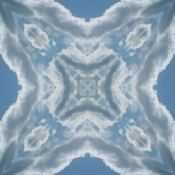 Seamless pattern of clouds and sky. Texture of blue sky and white clouds. M.. Illustrazione stock