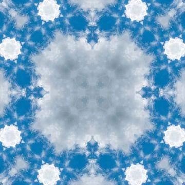 Seamless pattern of clouds and sky. Texture of blue sky and white clouds. M.. Stock Illustration