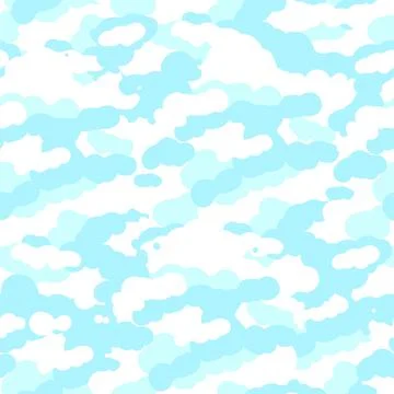 Seamless pattern. The clouds are blue and white. Abstract background. Stockillustratie