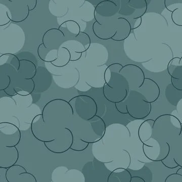 Seamless pattern with clouds - vector illustration 스톡 일러스트