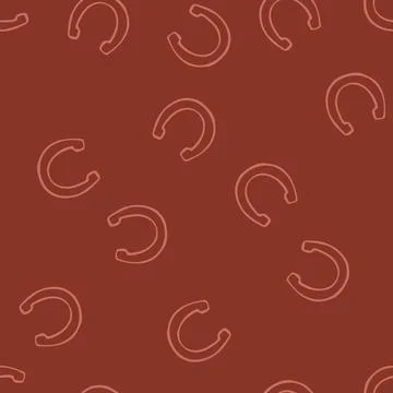 Seamless pattern clover horseshoe cartoon vector Stock Illustration