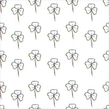 Seamless pattern with clover Illustrazione stock
