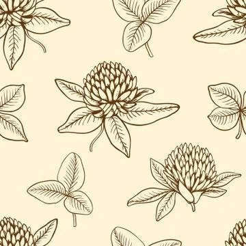 Seamless pattern with clover Stock Illustration