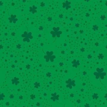 Seamless pattern with clover leaves. Stock Illustration