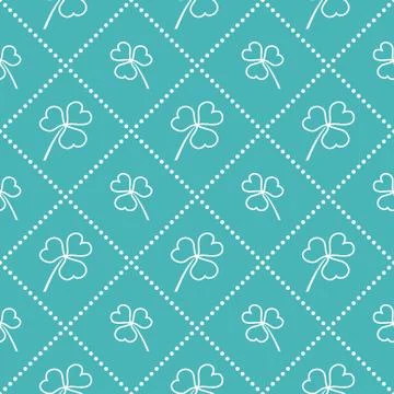 Seamless pattern with clover leaves. Stock Illustration