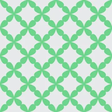 Seamless pattern clover leaves. Lucky magical plant cross stitch style Vector Illustrazione stock