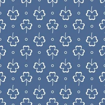 Seamless pattern. Clover leaves. St. Patrick's Day Stock Illustration