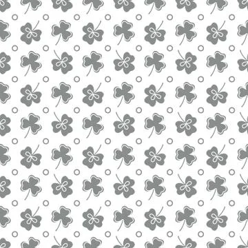 Seamless pattern. Clover leaves. St. Patrick's Day Stock Illustration