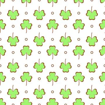 Seamless pattern. Clover leaves. St. Patrick's Day Stock Illustration