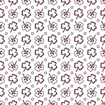 Seamless pattern. Clover leaves. St. Patrick's Day Stock Illustration