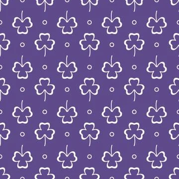 Seamless pattern. Clover leaves. St. Patrick's Day Stock Illustration