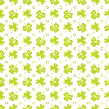 Seamless pattern. Clover leaves. St. Patrick's Day Stock Illustration